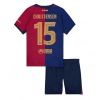 Camiseta Barcelona Andreas Christensen #15 Primera Equipación Replica 2024-25 para niños mangas cortas (+ Pantalones cortos)